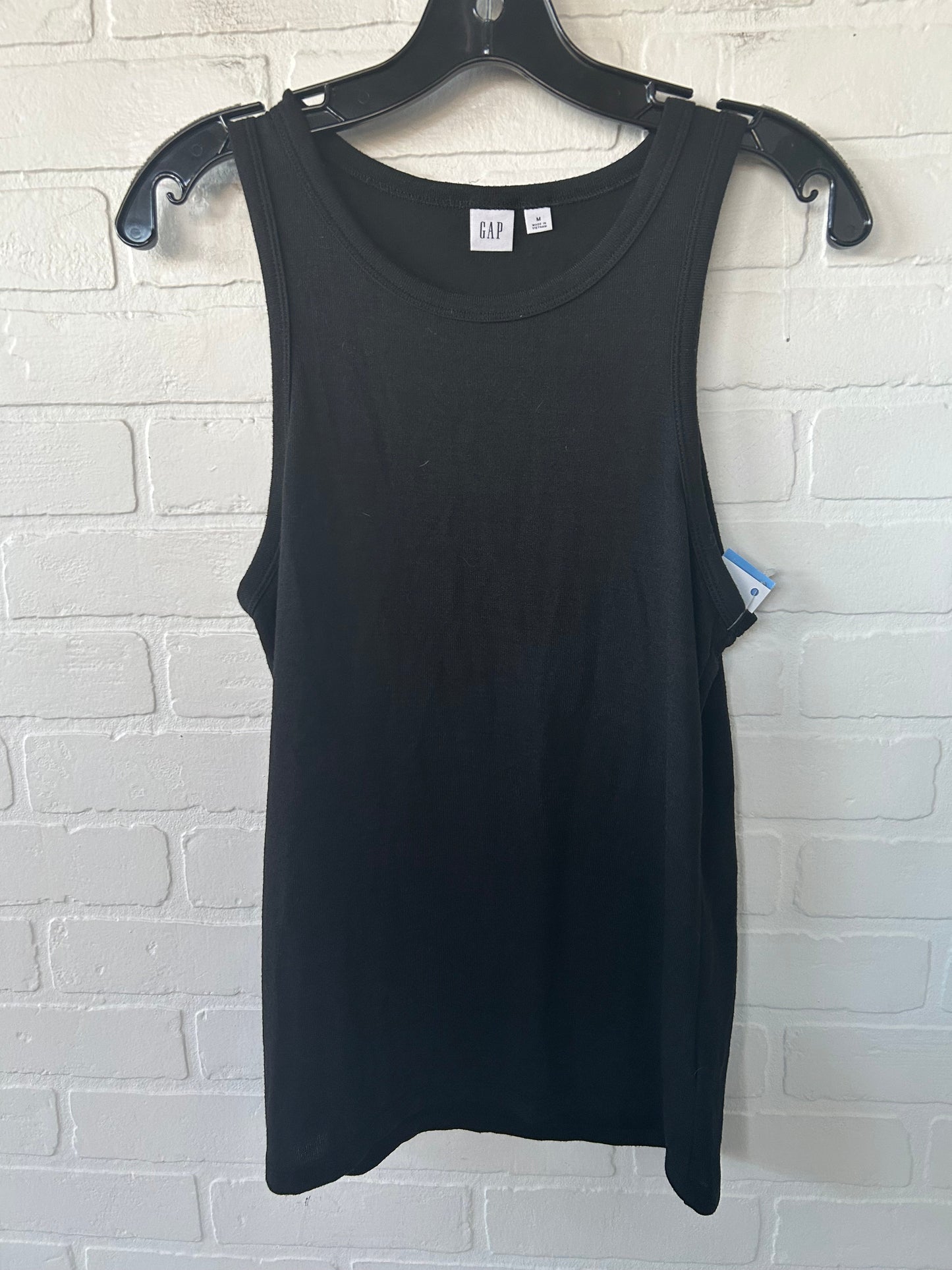 Top Sleeveless Basic By Gap In Black, Size: M