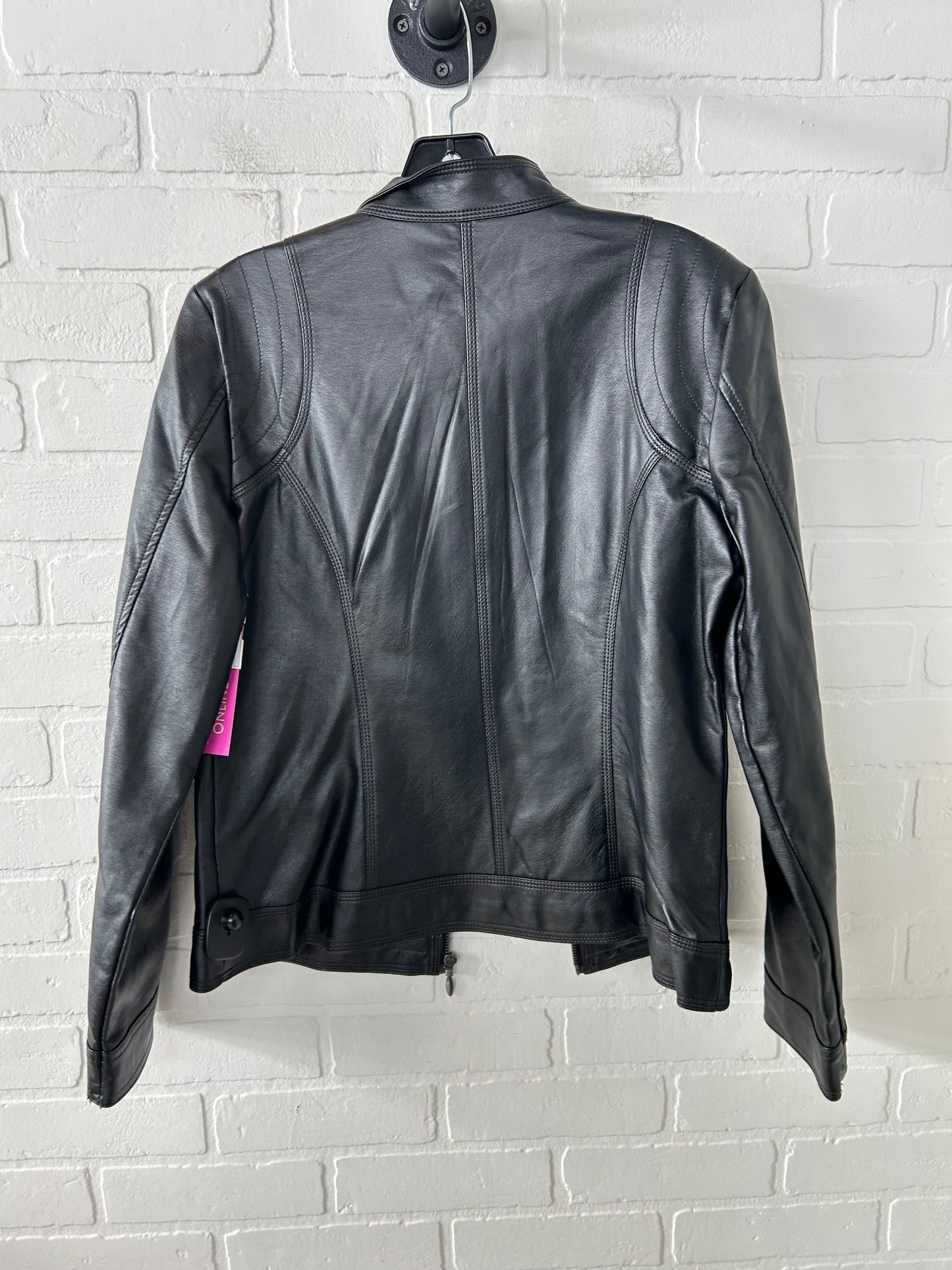 Jacket Moto By Christopher And Banks In Black, Size: S