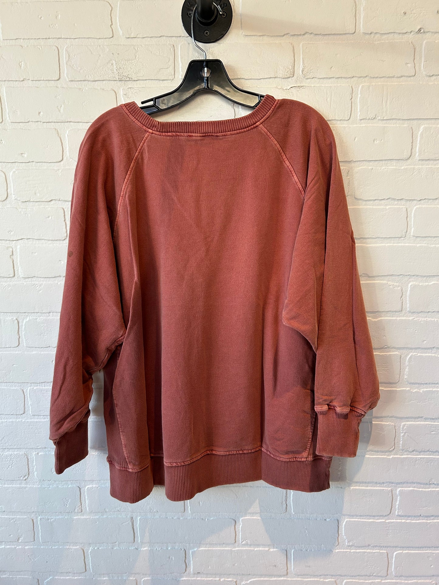 Sweatshirt Crewneck By Zenana Outfitters In Pink, Size: 2x