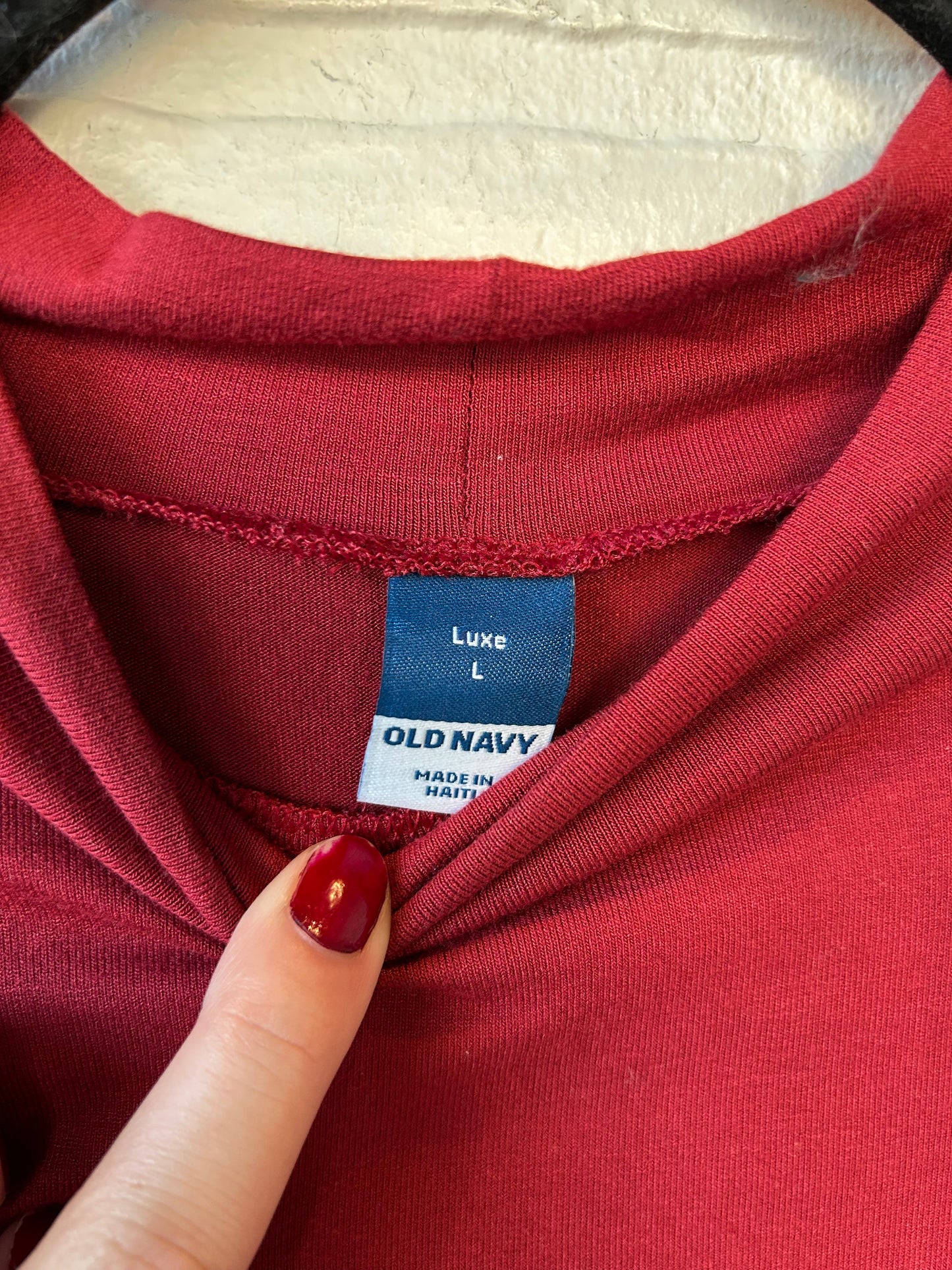 Top Long Sleeve Basic By Old Navy In Red, Size: L