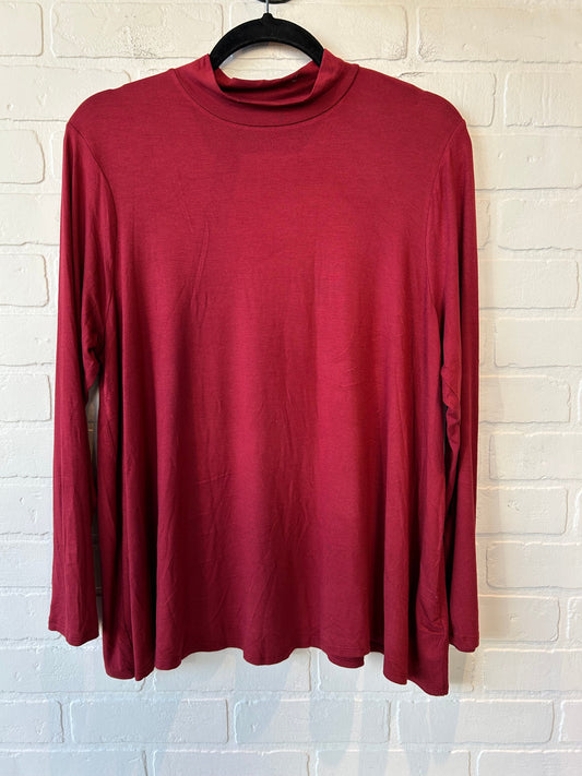 Top Long Sleeve Basic By Old Navy In Red, Size: L