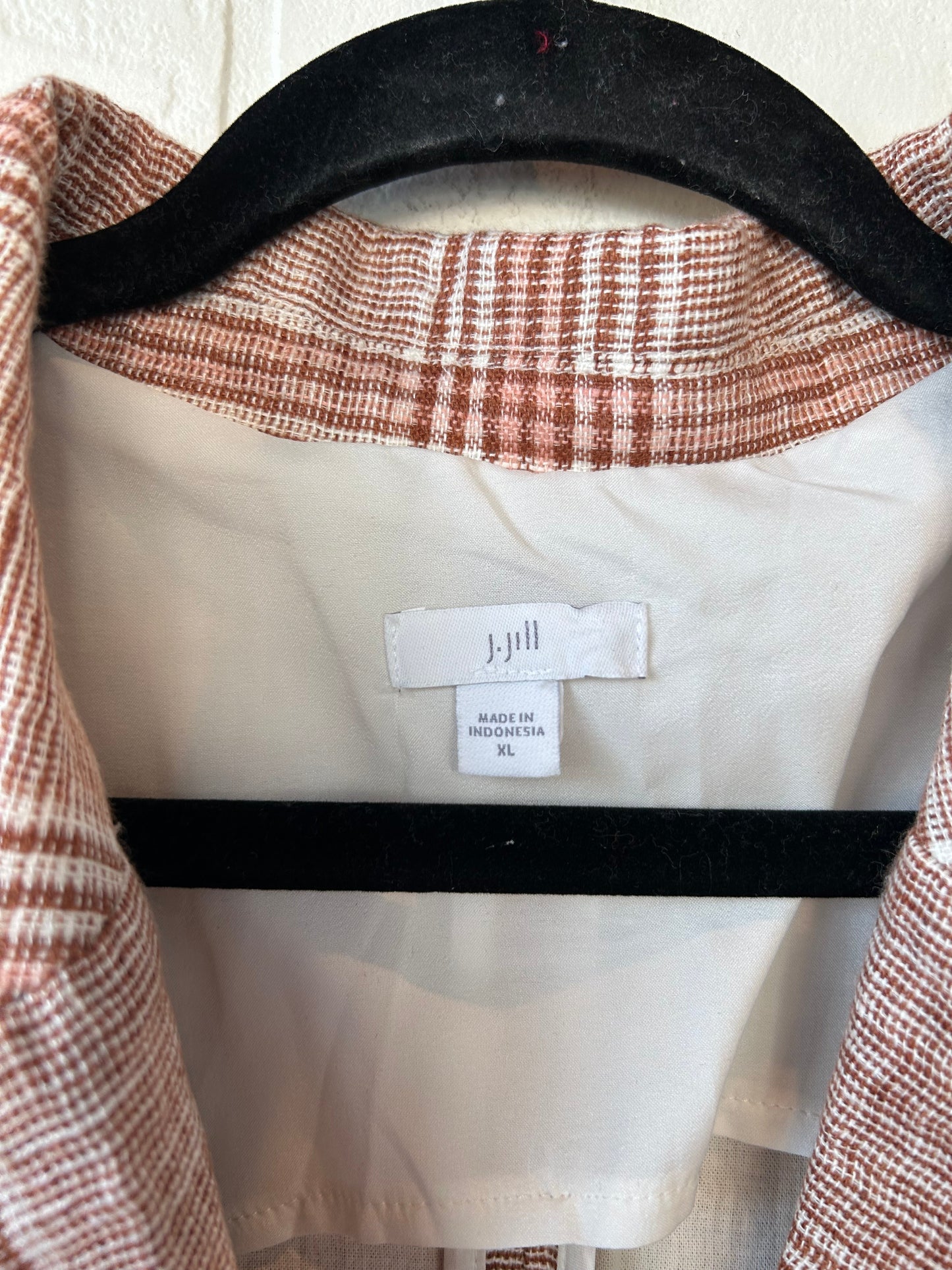 Blazer By J. Jill In Brown & White, Size: Xl