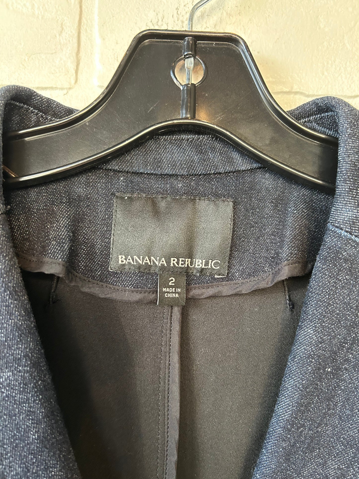 Blazer By Banana Republic In Blue Denim, Size: Xs