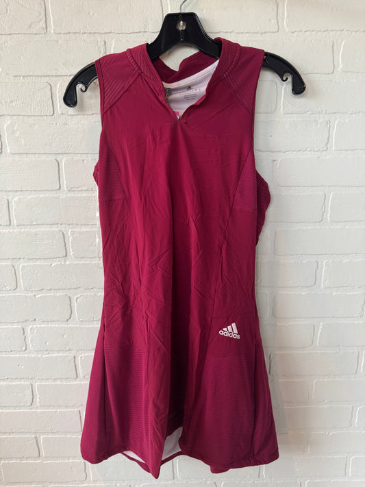 Athletic Dress By Adidas In Red, Size: S