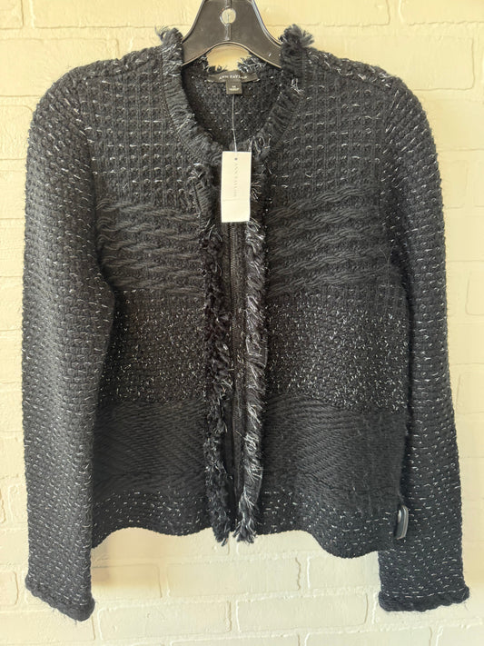 Sweater Cardigan By Ann Taylor In Black, Size: M