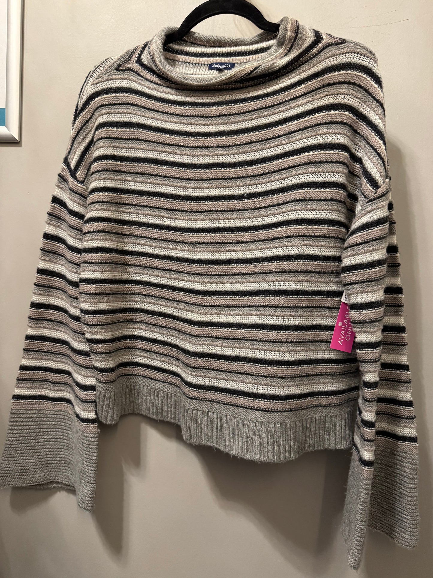 Sweater By Splendid In Grey & White, Size: Xl