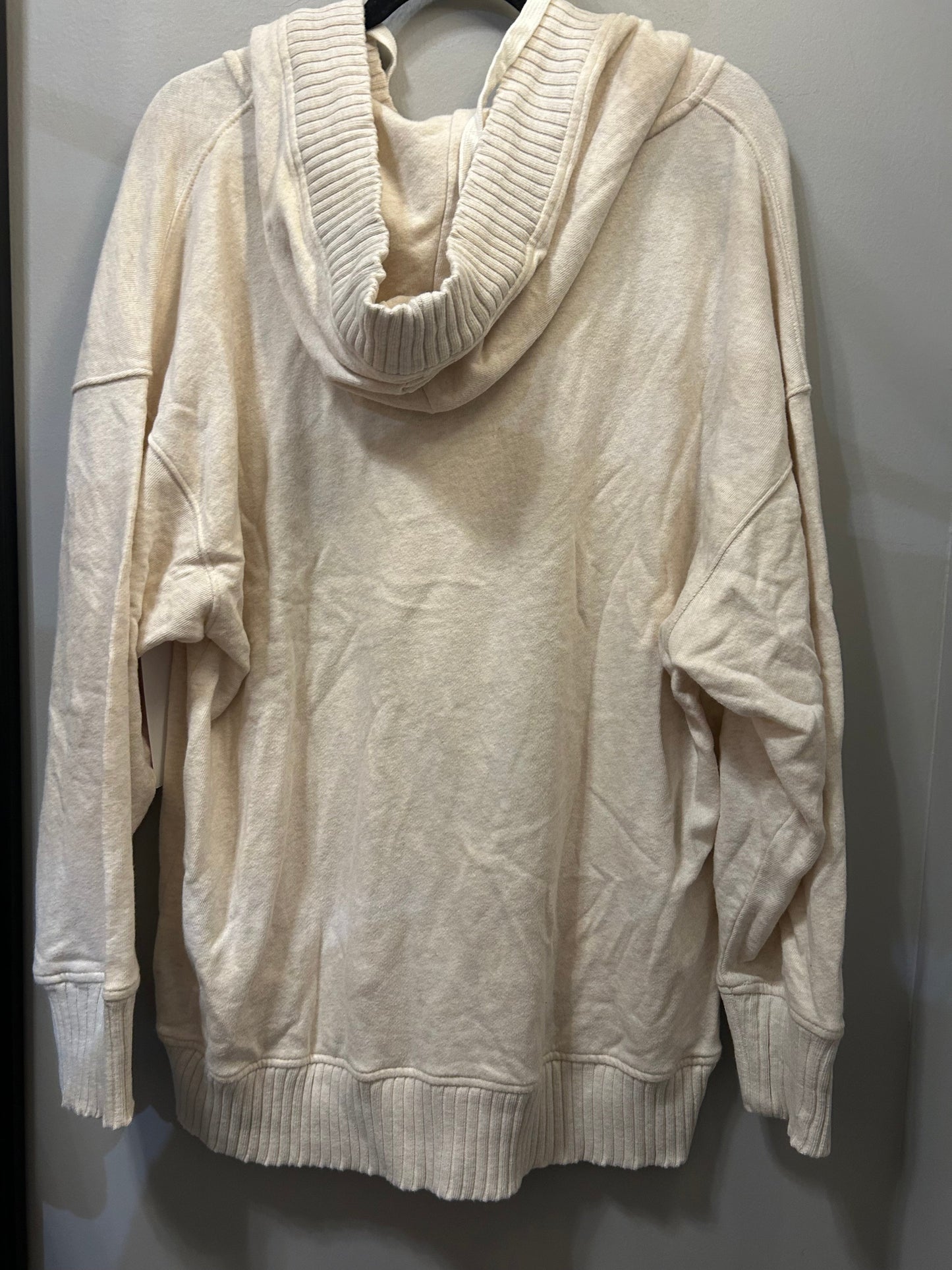 Sweatshirt Hoodie By Aerie In Cream, Size: L