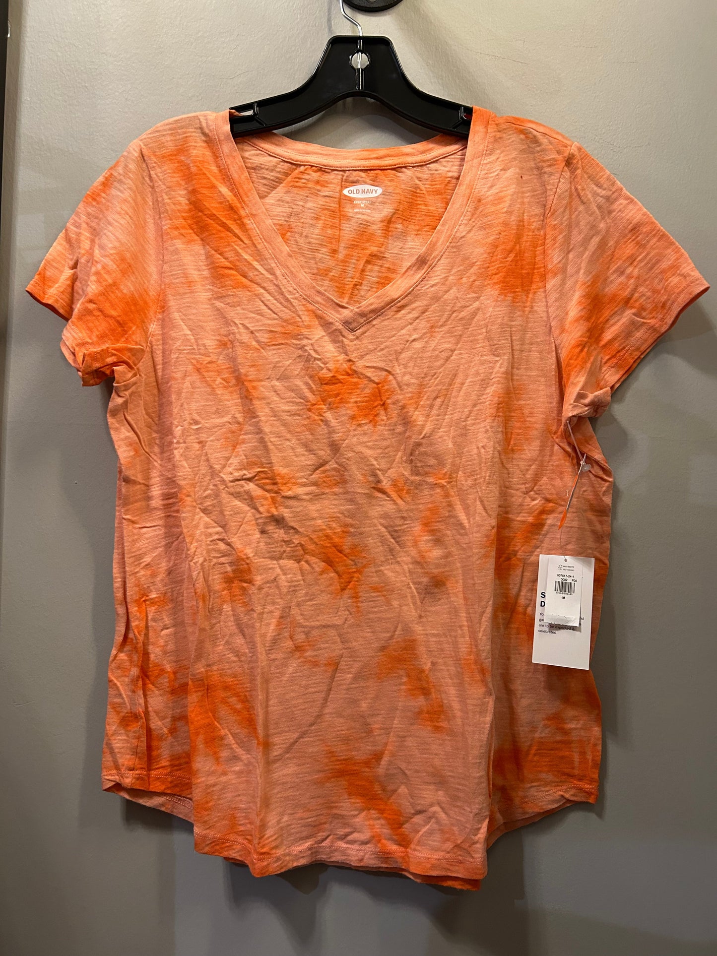 Top Short Sleeve Basic By Old Navy In Orange, Size: M