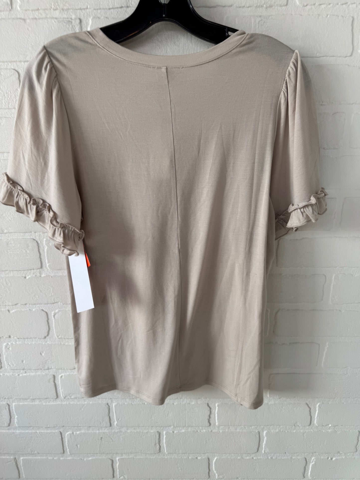 Top Short Sleeve By Loft In Tan, Size: S