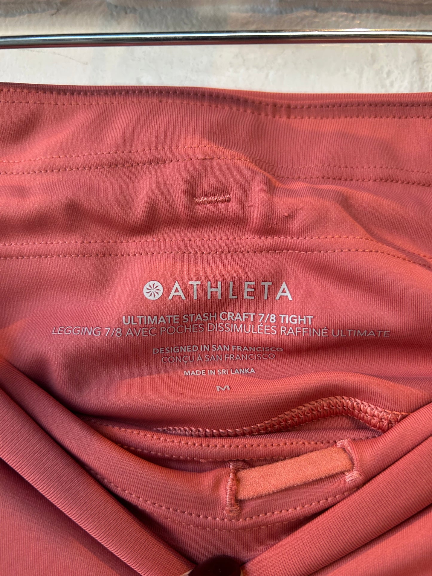 Athletic Leggings By Athleta In Orange, Size: 8