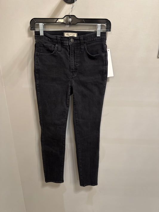 Jeans Skinny By Madewell In Black Denim, Size: 0p