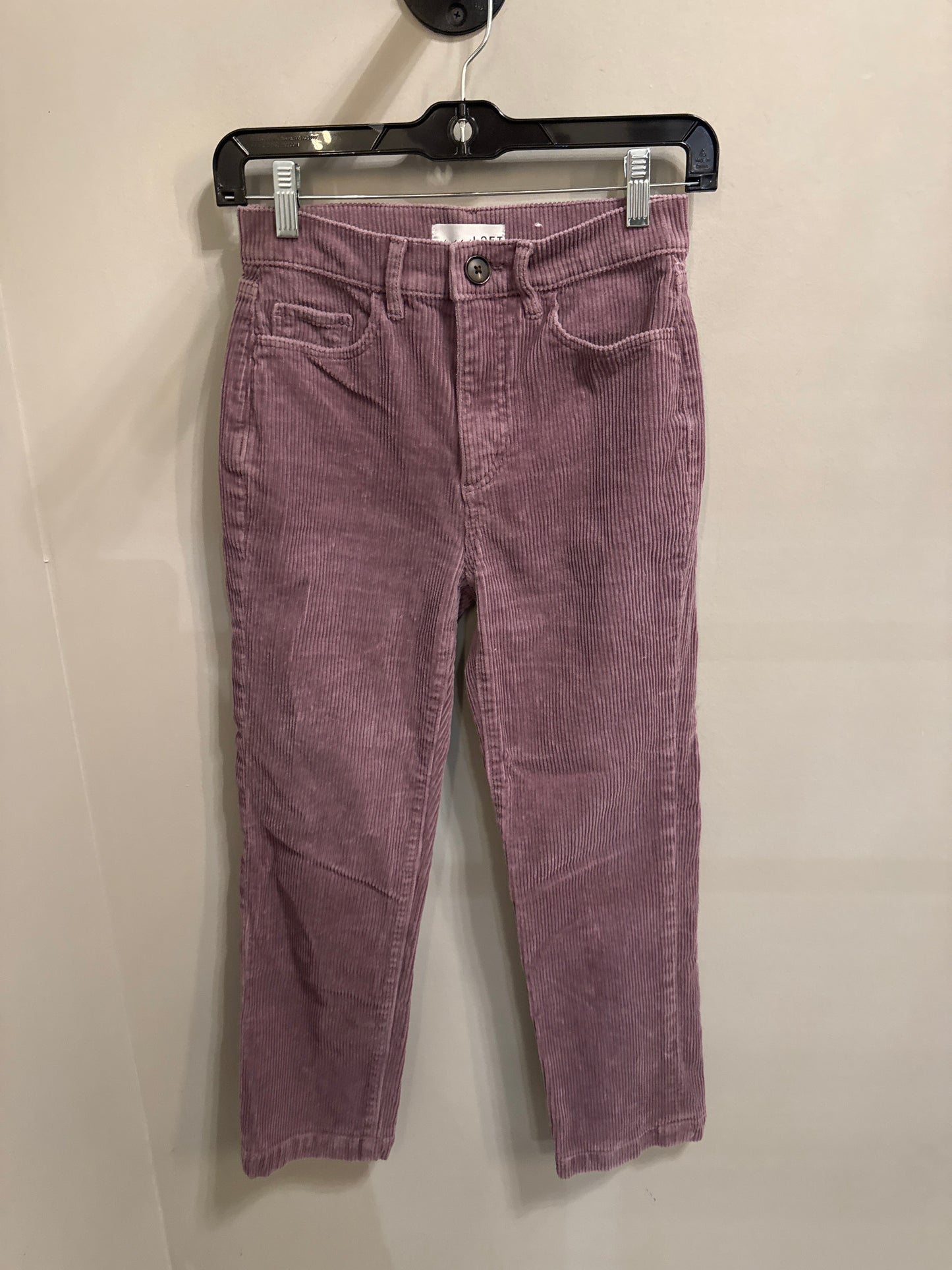 Pants Corduroy By Loft In Purple, Size: 0