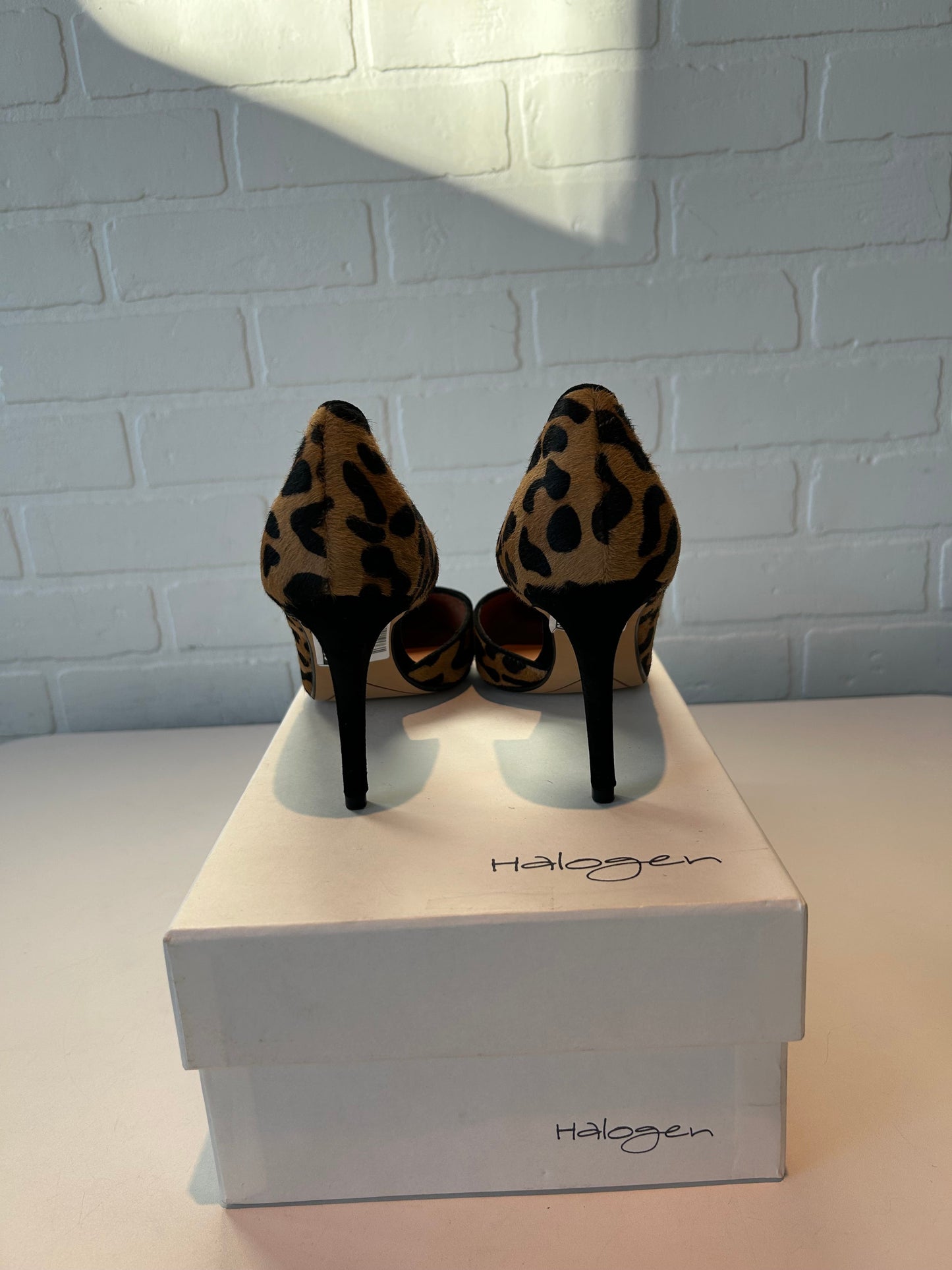 Shoes Heels Stiletto By Halogen In Animal Print, Size: 8.5