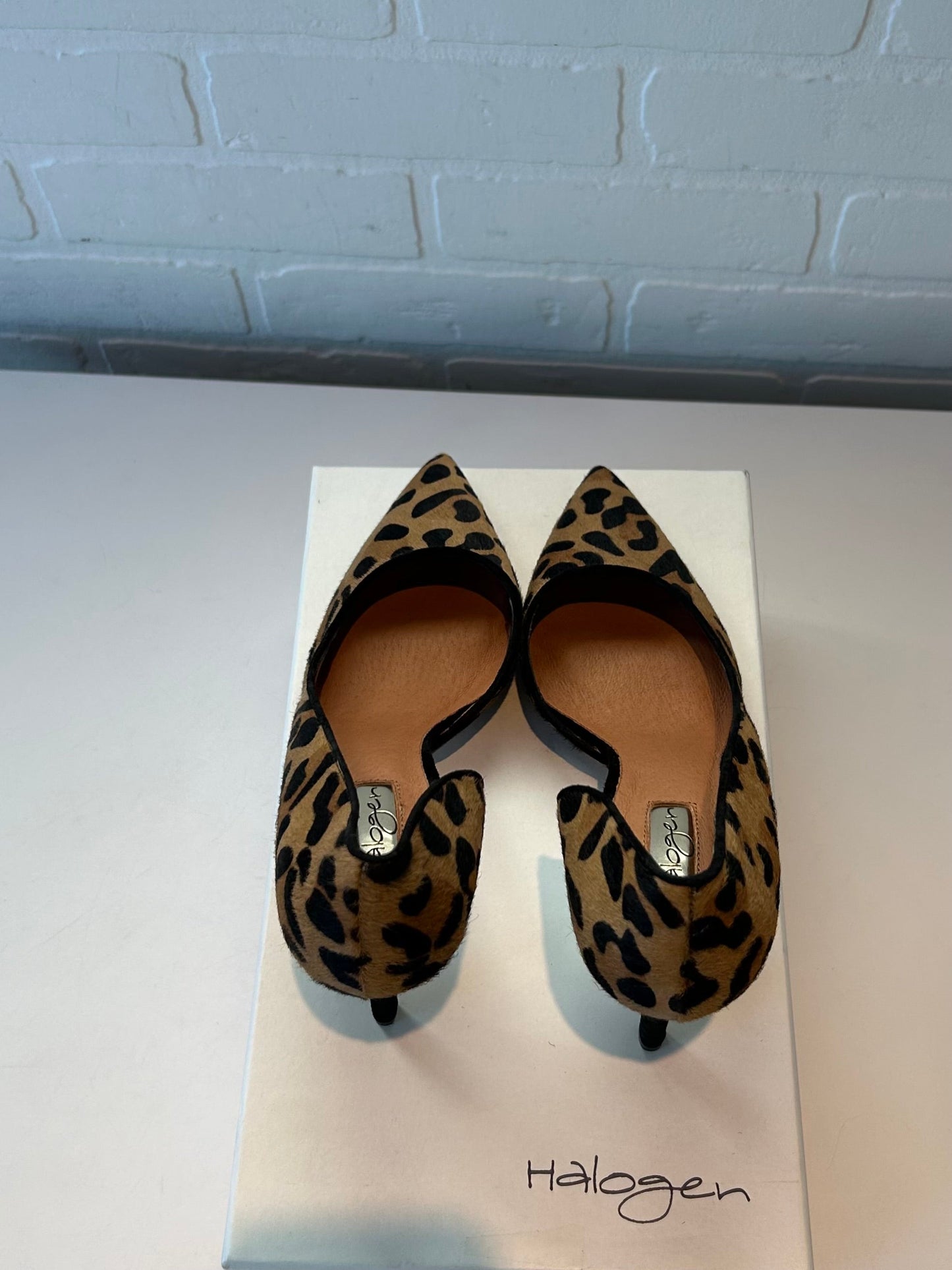 Shoes Heels Stiletto By Halogen In Animal Print, Size: 8.5