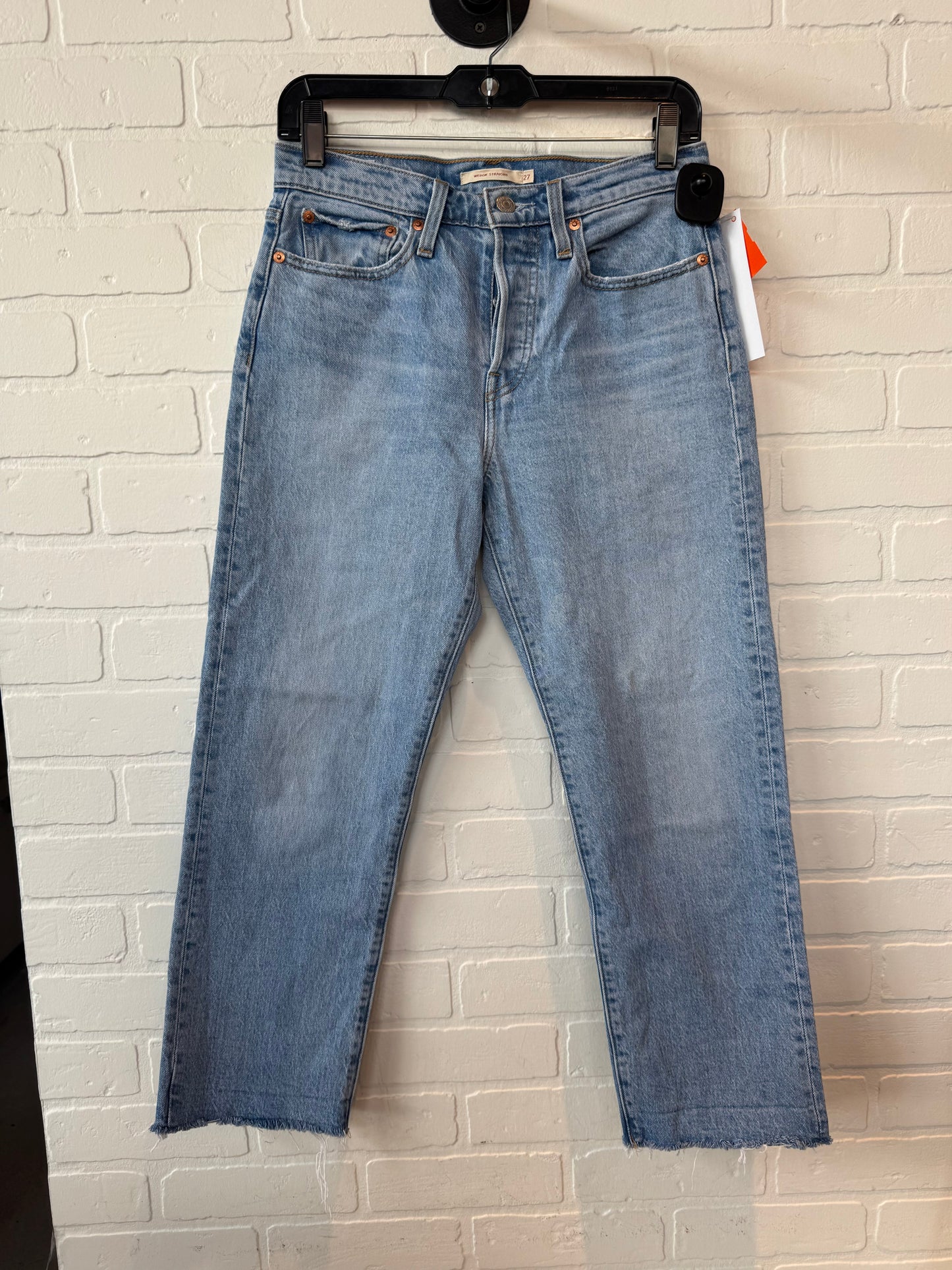 Jeans Straight By Levis In Blue Denim, Size: 4