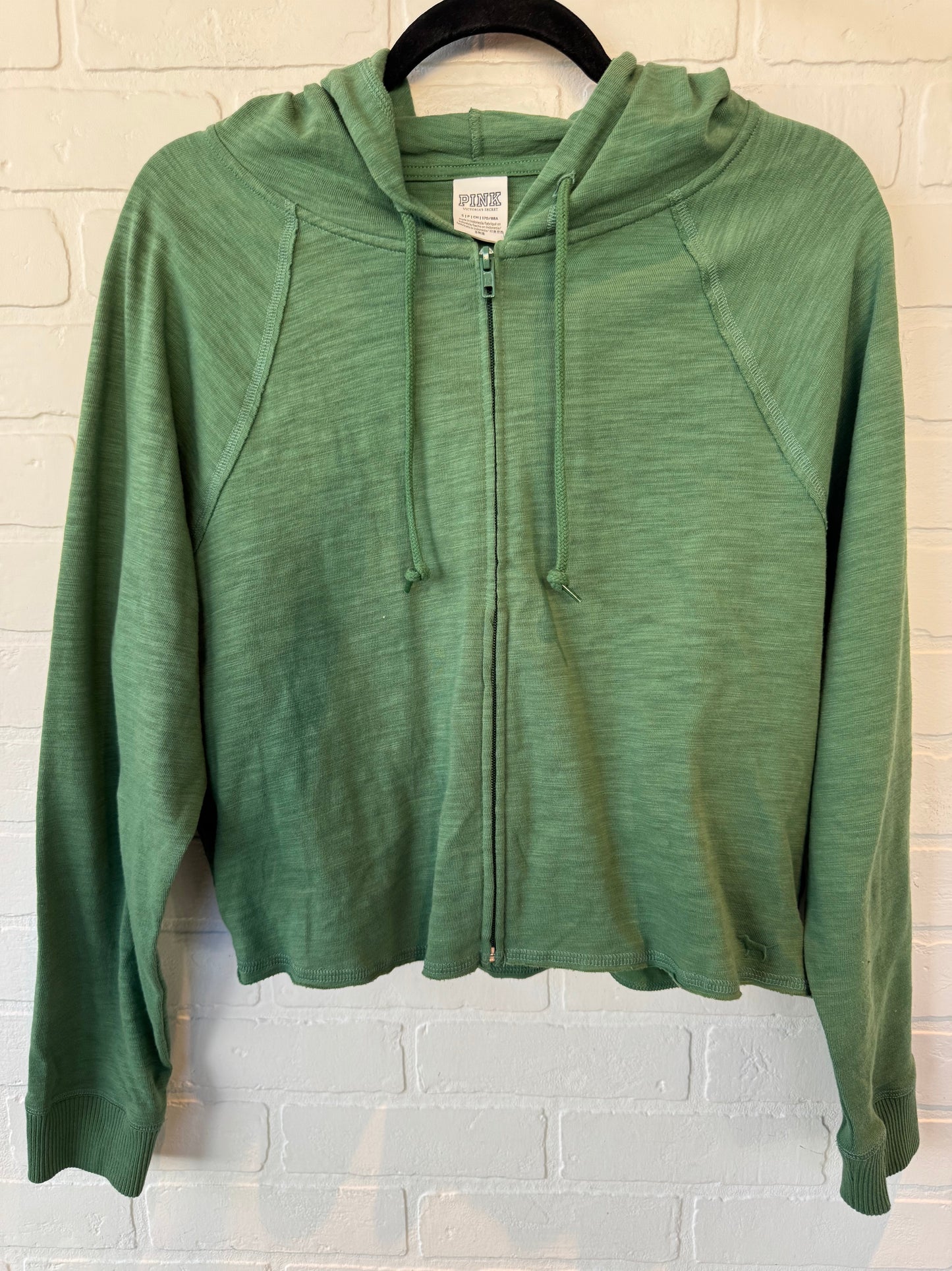 Sweatshirt Hoodie By Pink In Green, Size: S