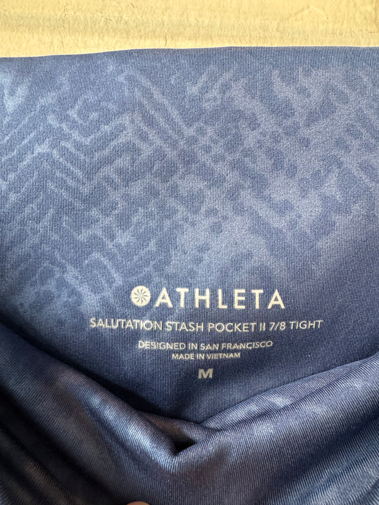 Athletic Leggings By Athleta In Blue, Size: 8