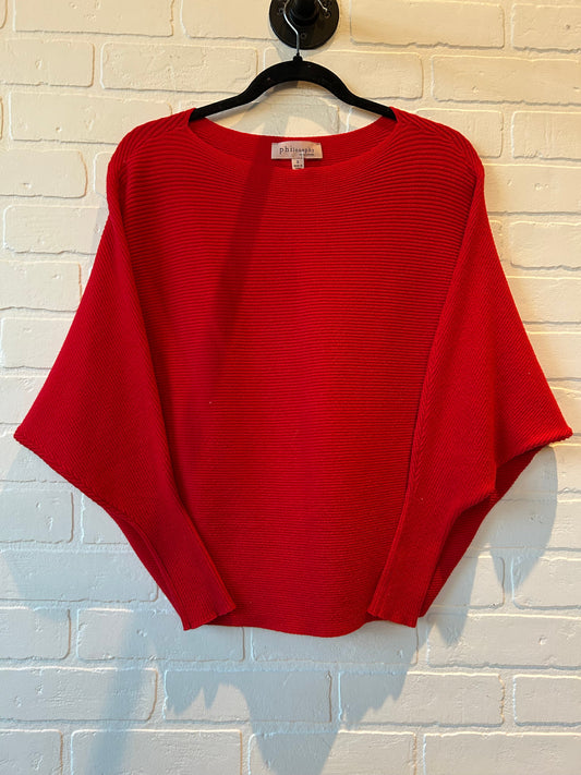 Sweater By Philosophy In Red, Size: S