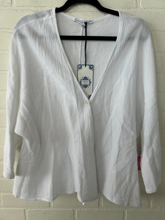 Cardigan By Clothes Mentor In White, Size: M