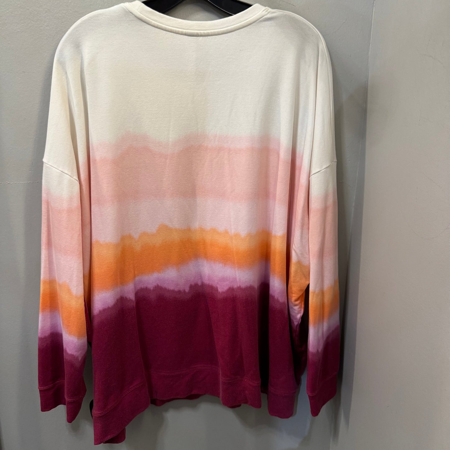 Athletic Sweatshirt Crewneck By Athleta In Pink & White, Size: 2x