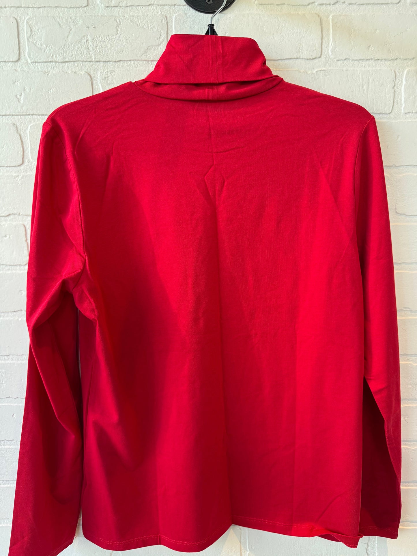 Top Long Sleeve Basic By Talbots In Red, Size: L