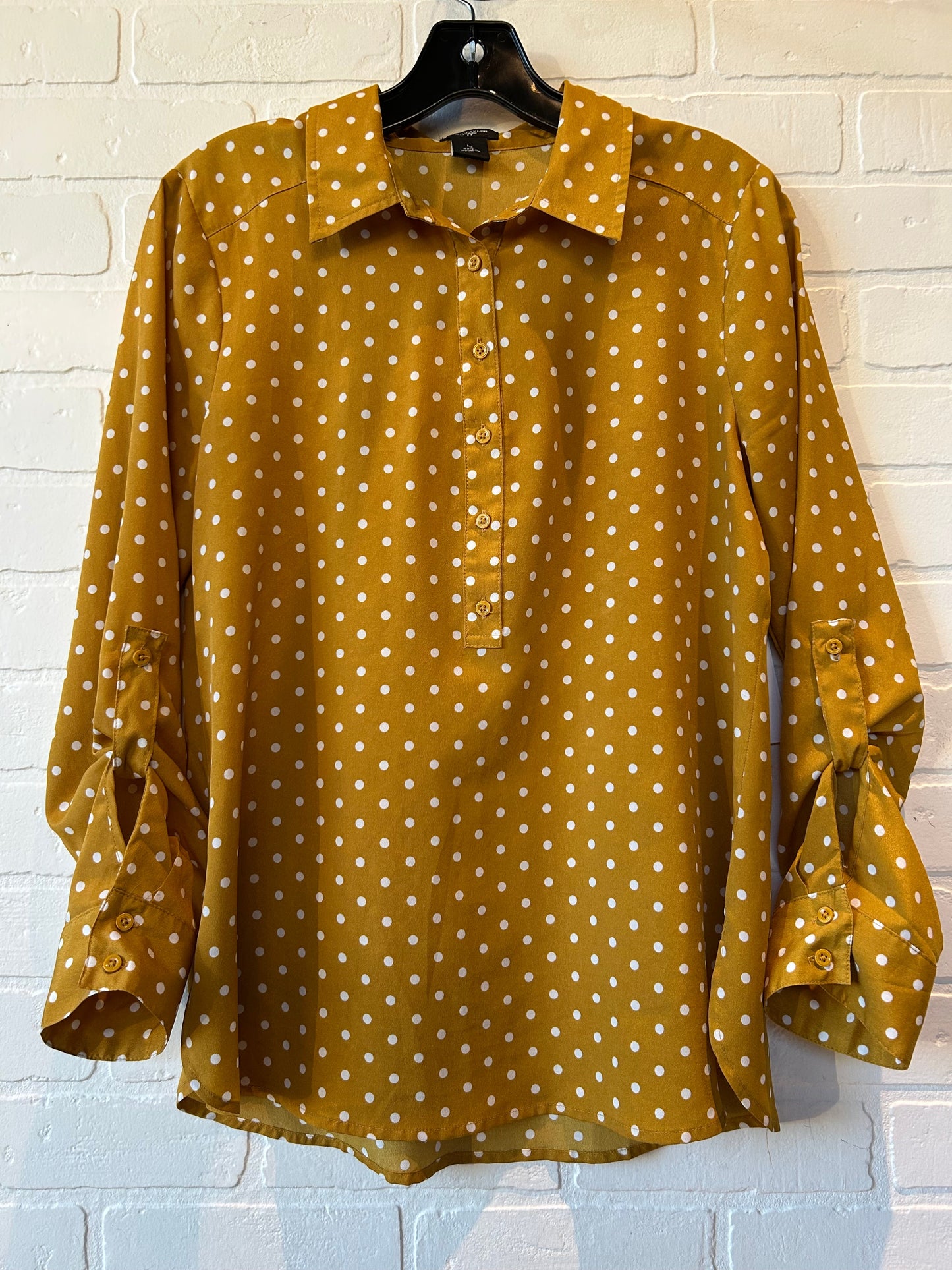 Top Long Sleeve By Ann Taylor In Yellow, Size: Mp