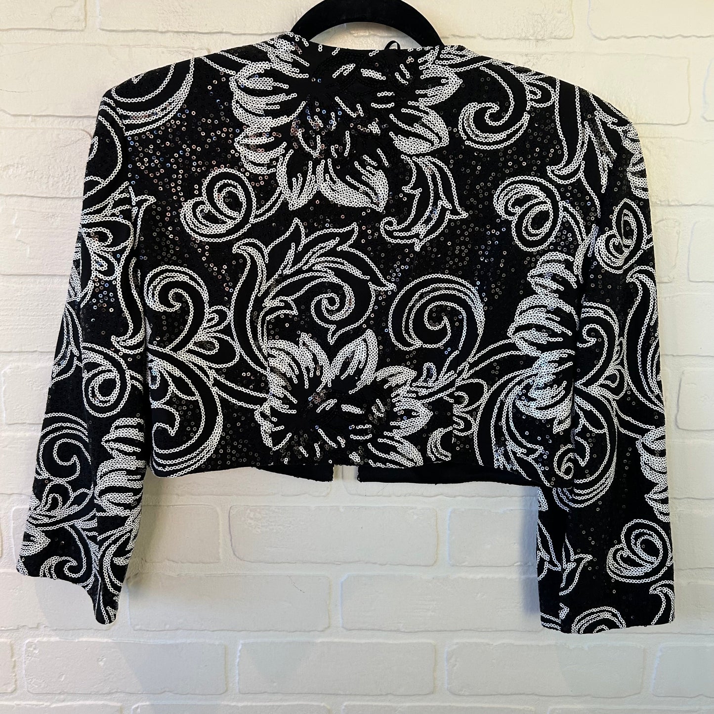 Blazer By Alex Evenings In Black & White, Size: Mp