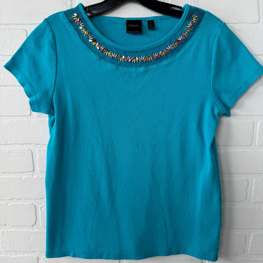 Top Short Sleeve By Rafaella In Blue, Size: M