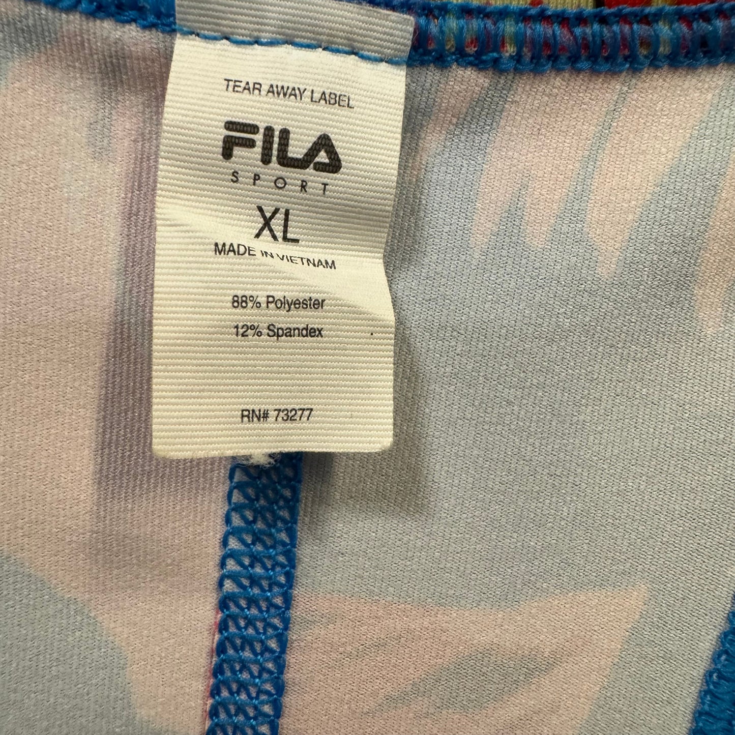 Athletic Tank Top By Fila In Blue & Pink, Size: Xl