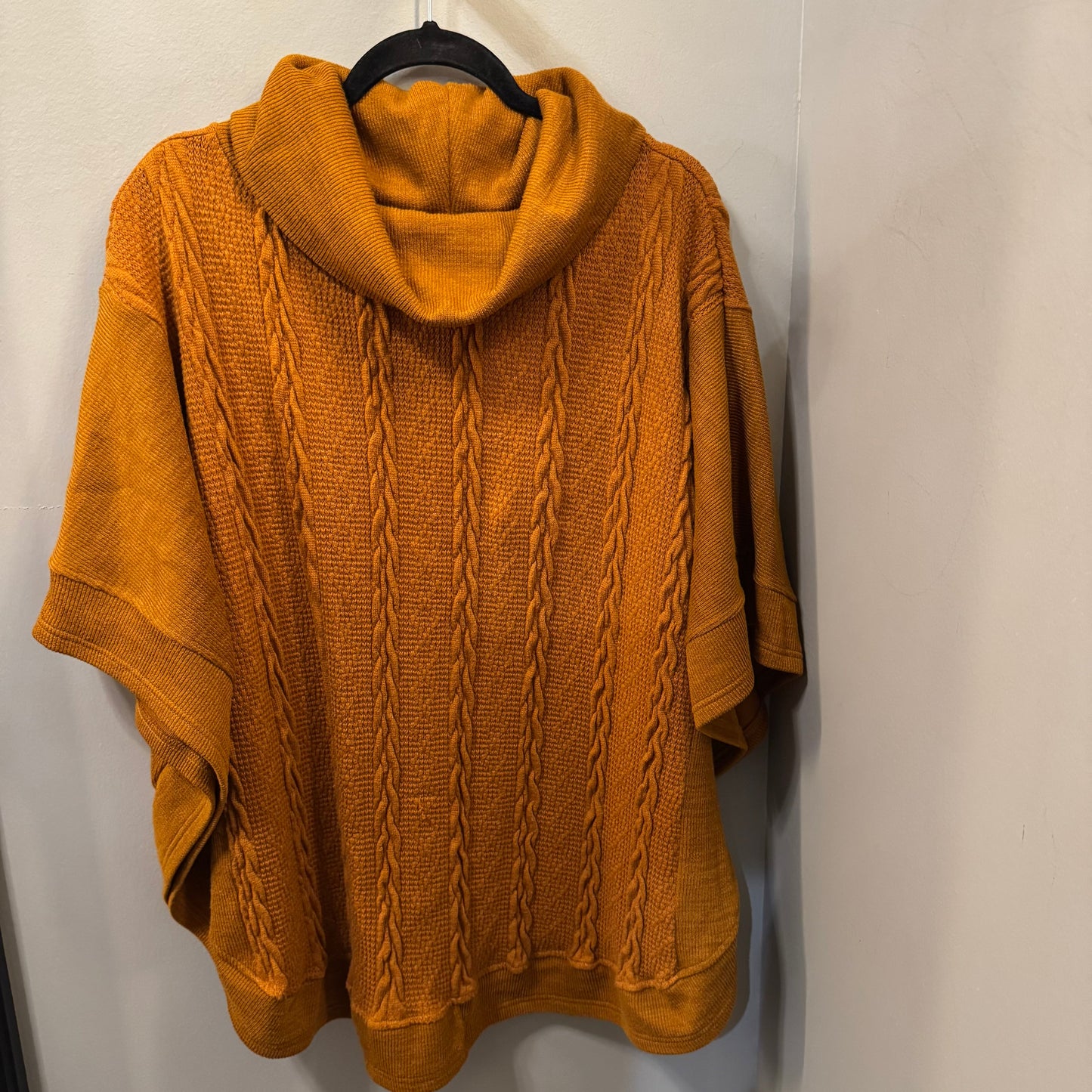 Poncho By Simple In Orange, Size: Xl