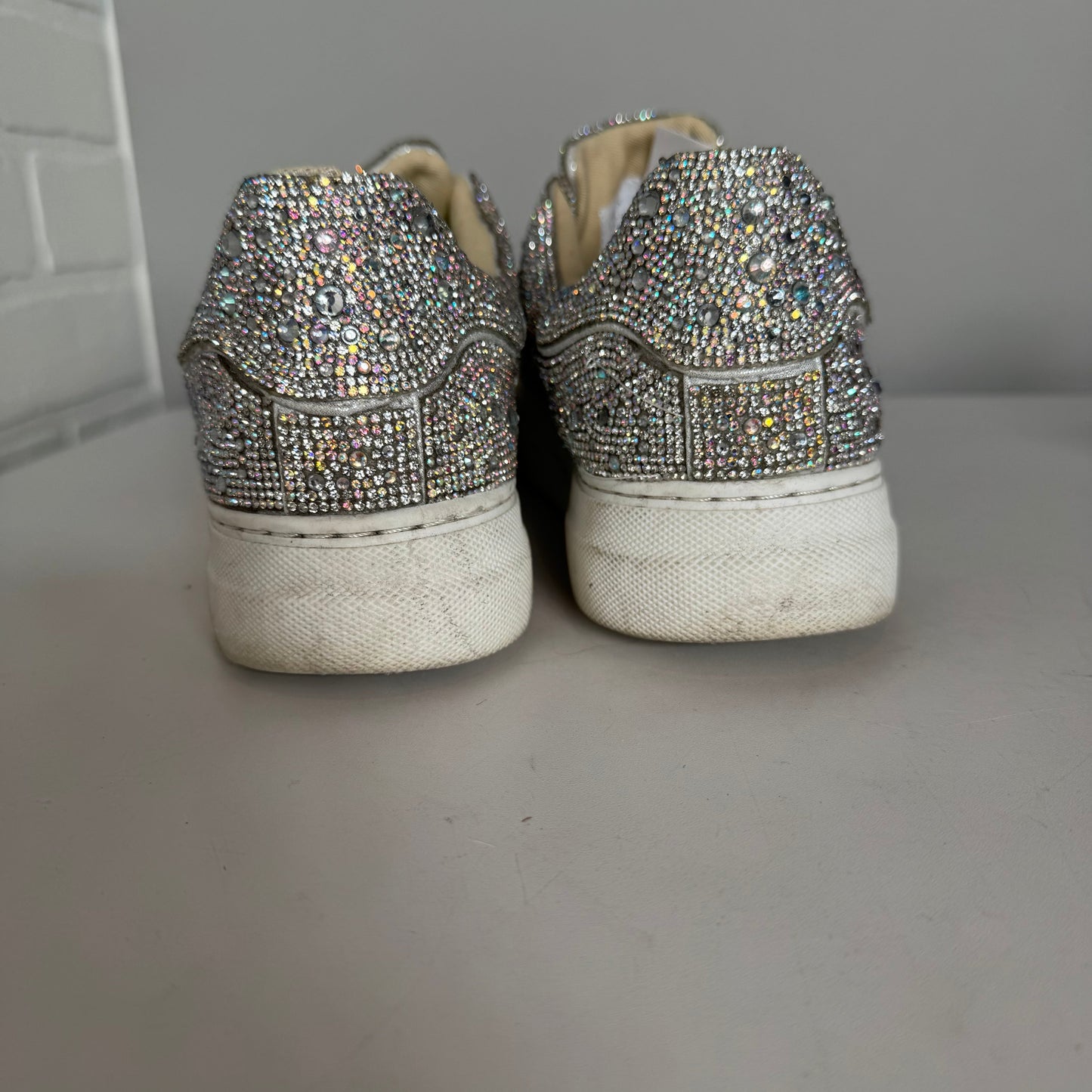 Shoes Sneakers By Betsey Johnson In Silver, Size: 9.5