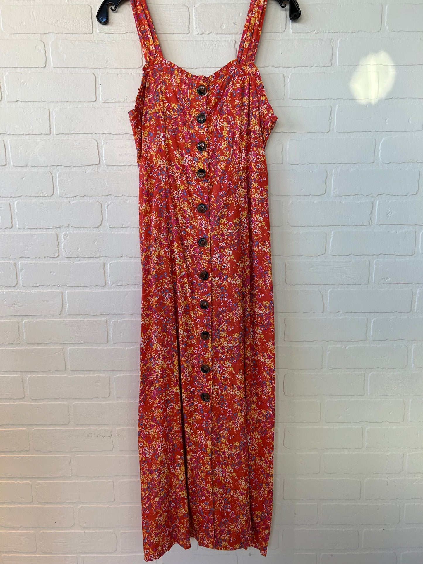 Dress Casual Midi By Japna In Orange & Pink, Size: M