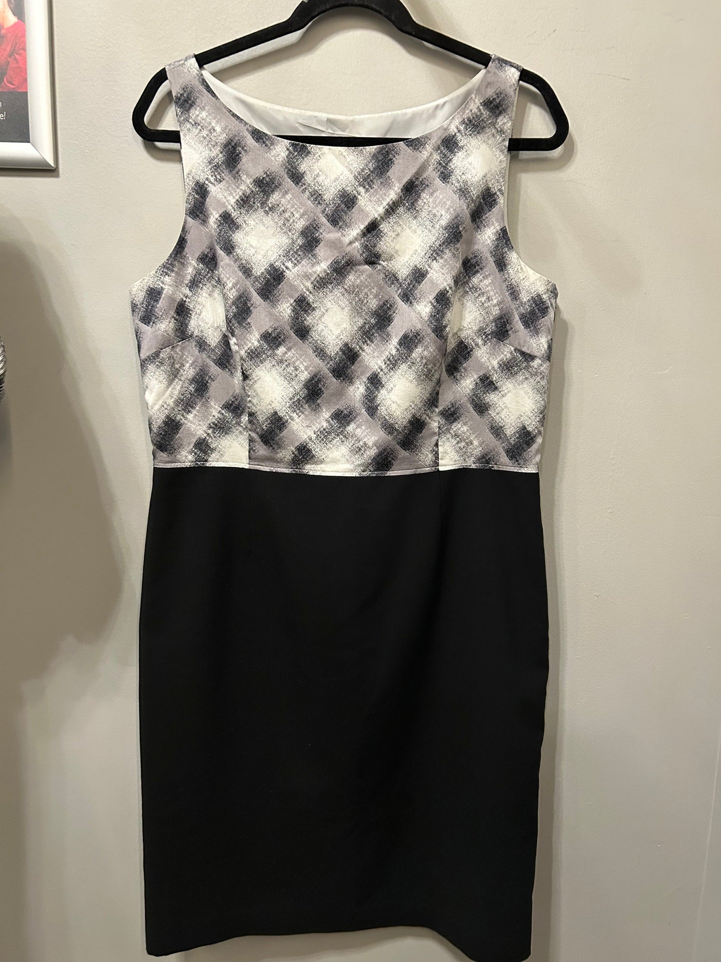 Dress Work By Ann Taylor In Black & Grey, Size: L