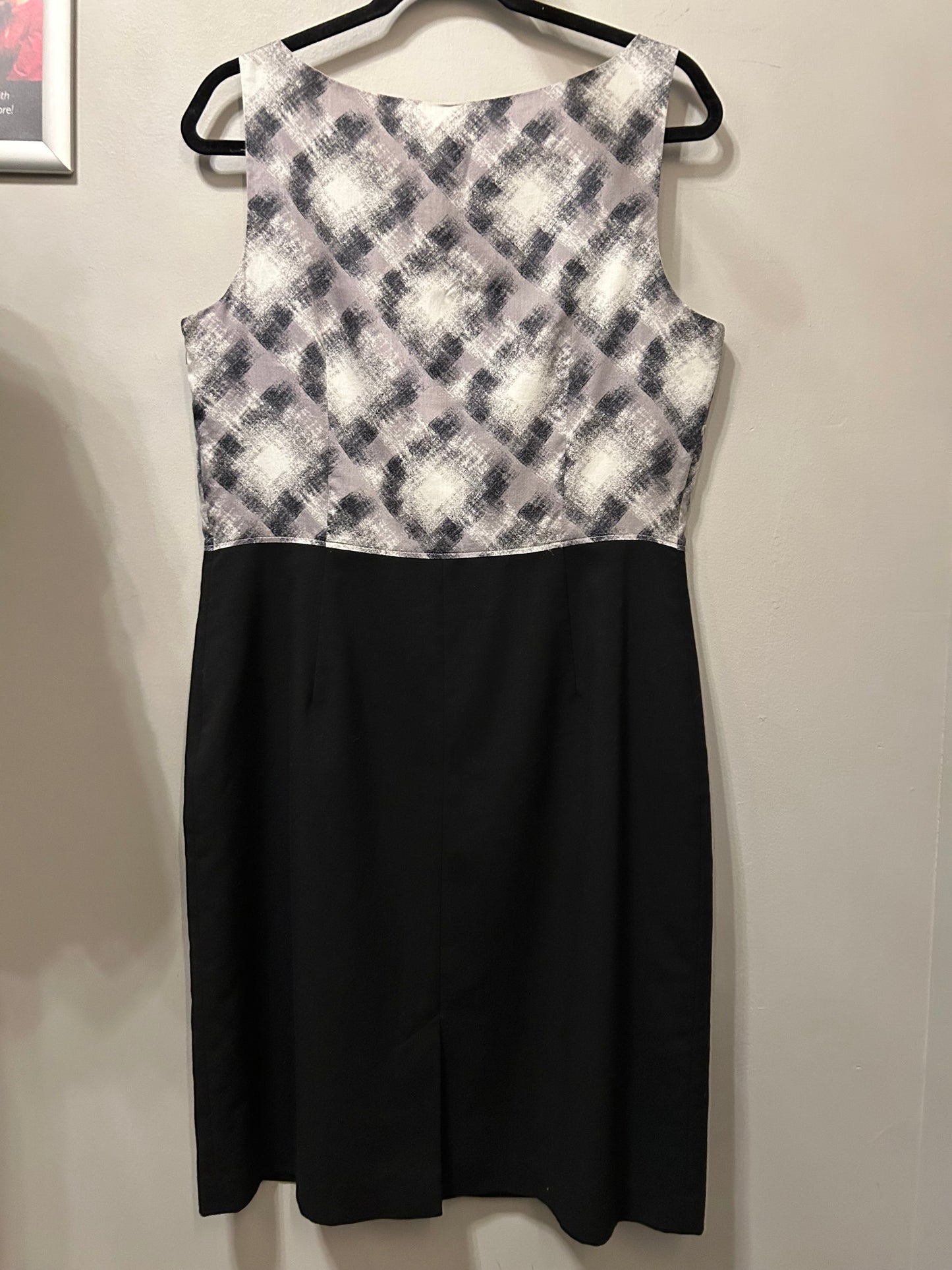 Dress Work By Ann Taylor In Black & Grey, Size: L