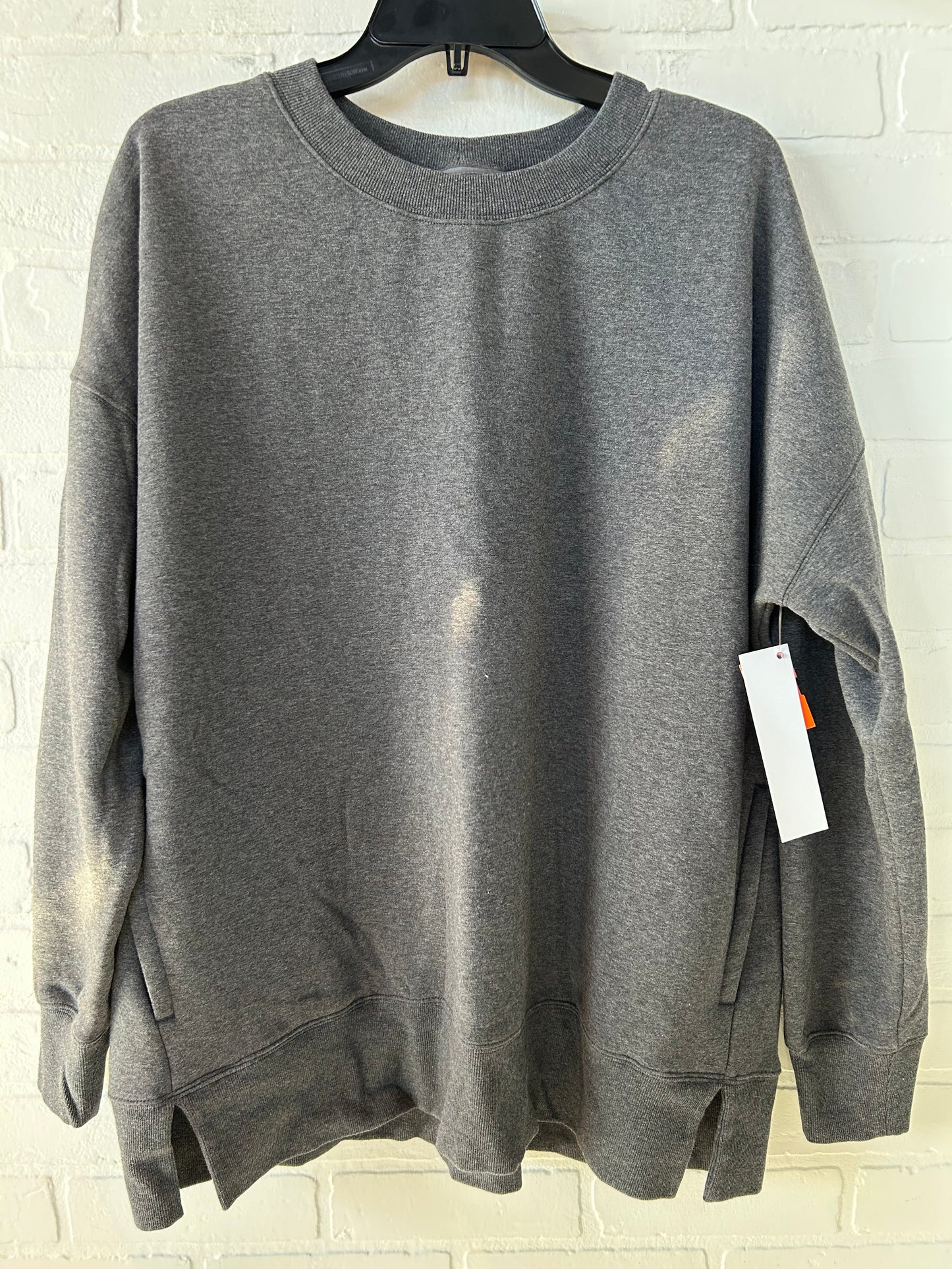 Athletic Sweatshirt Crewneck By Zella In Grey, Size: Xl