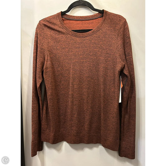 Athletic Top Long Sleeve Crewneck By Lululemon In Brown, Size: M