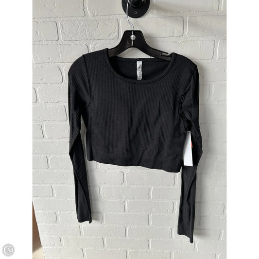 Athletic Top Long Sleeve Crewneck By Lululemon In Black, Size: M