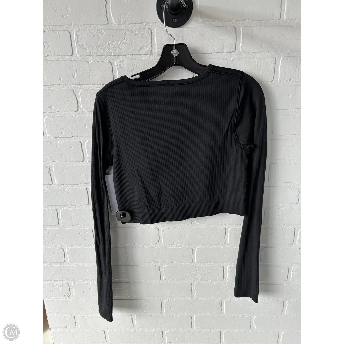 Athletic Top Long Sleeve Crewneck By Lululemon In Black, Size: M