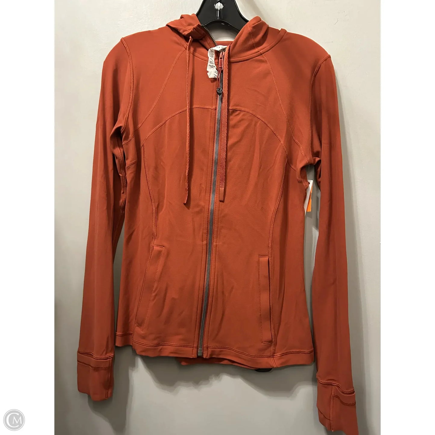 Athletic Jacket By Lululemon In Orange, Size: M