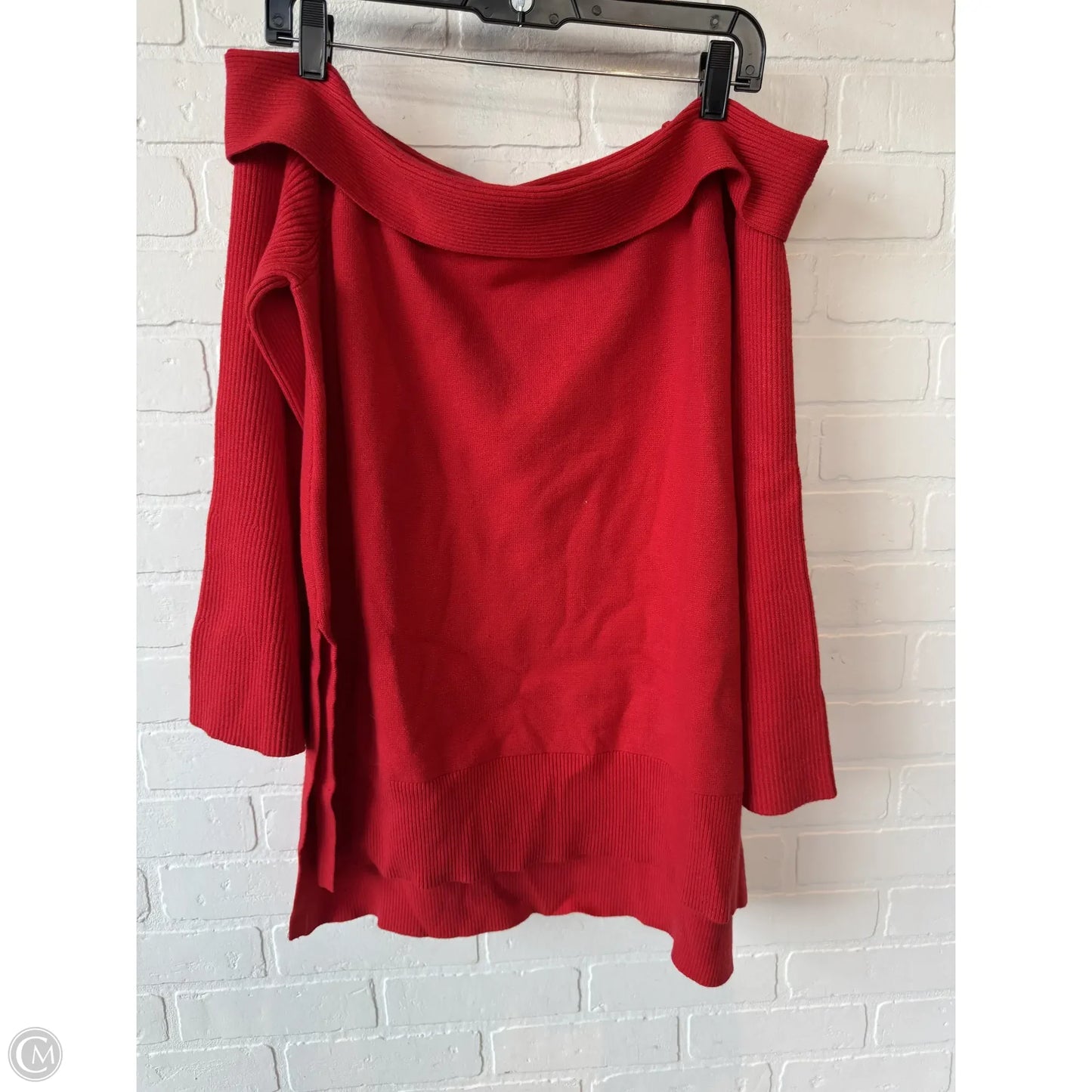 Sweater By Anthropologie In Red, Size: 1x