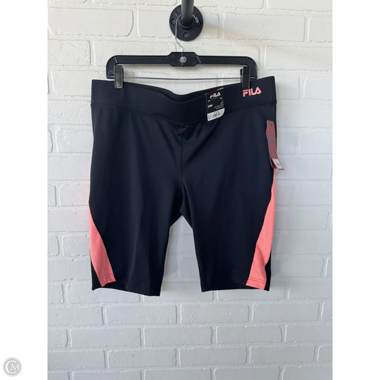 Athletic Shorts By Fila In Black & Pink, Size: 16