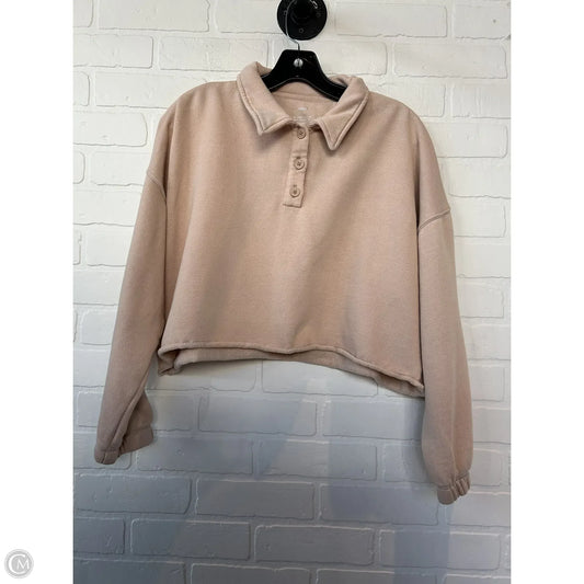 Sweatshirt Collar By Aerie In Tan, Size: S