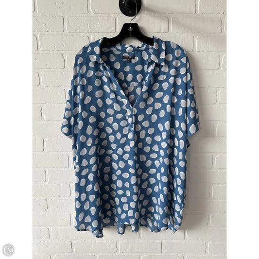 Top Short Sleeve By Not Your Daughters Jeans In Blue, Size: 2x