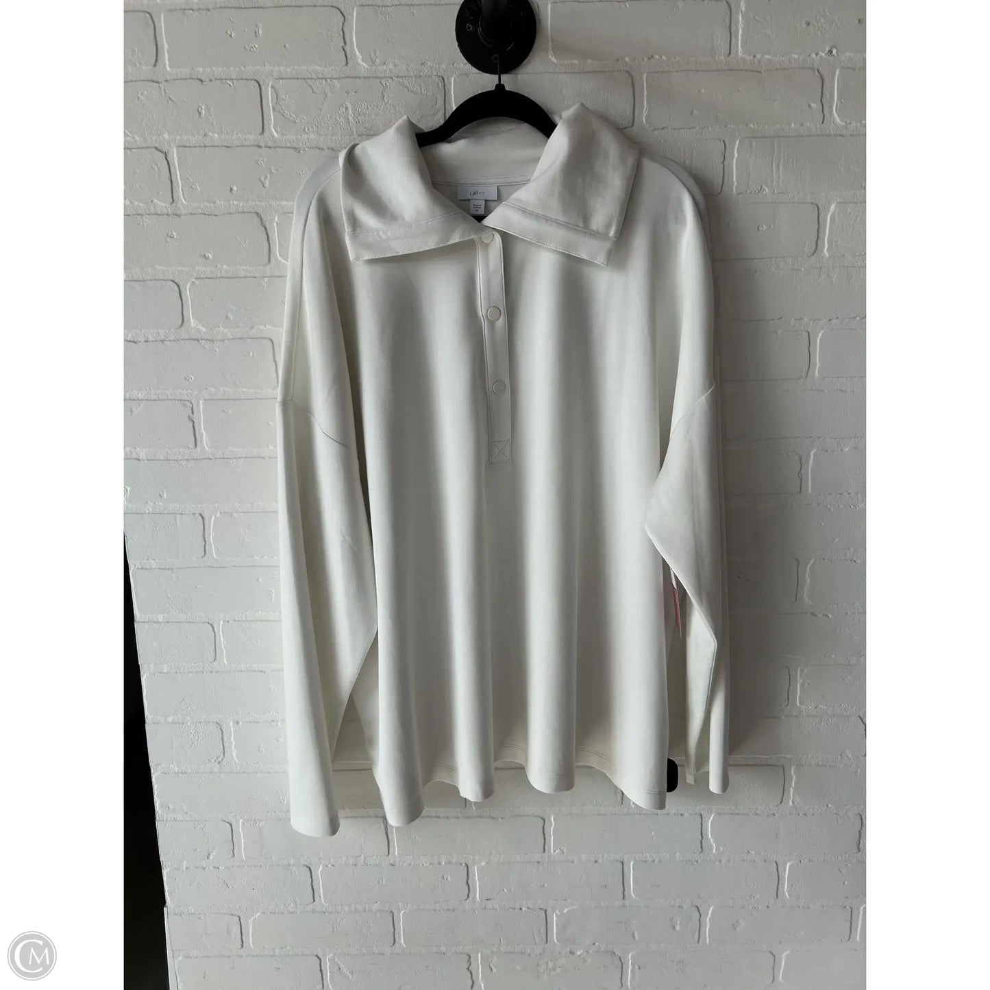 Sweatshirt Collar By J. Jill In White, Size: 3x