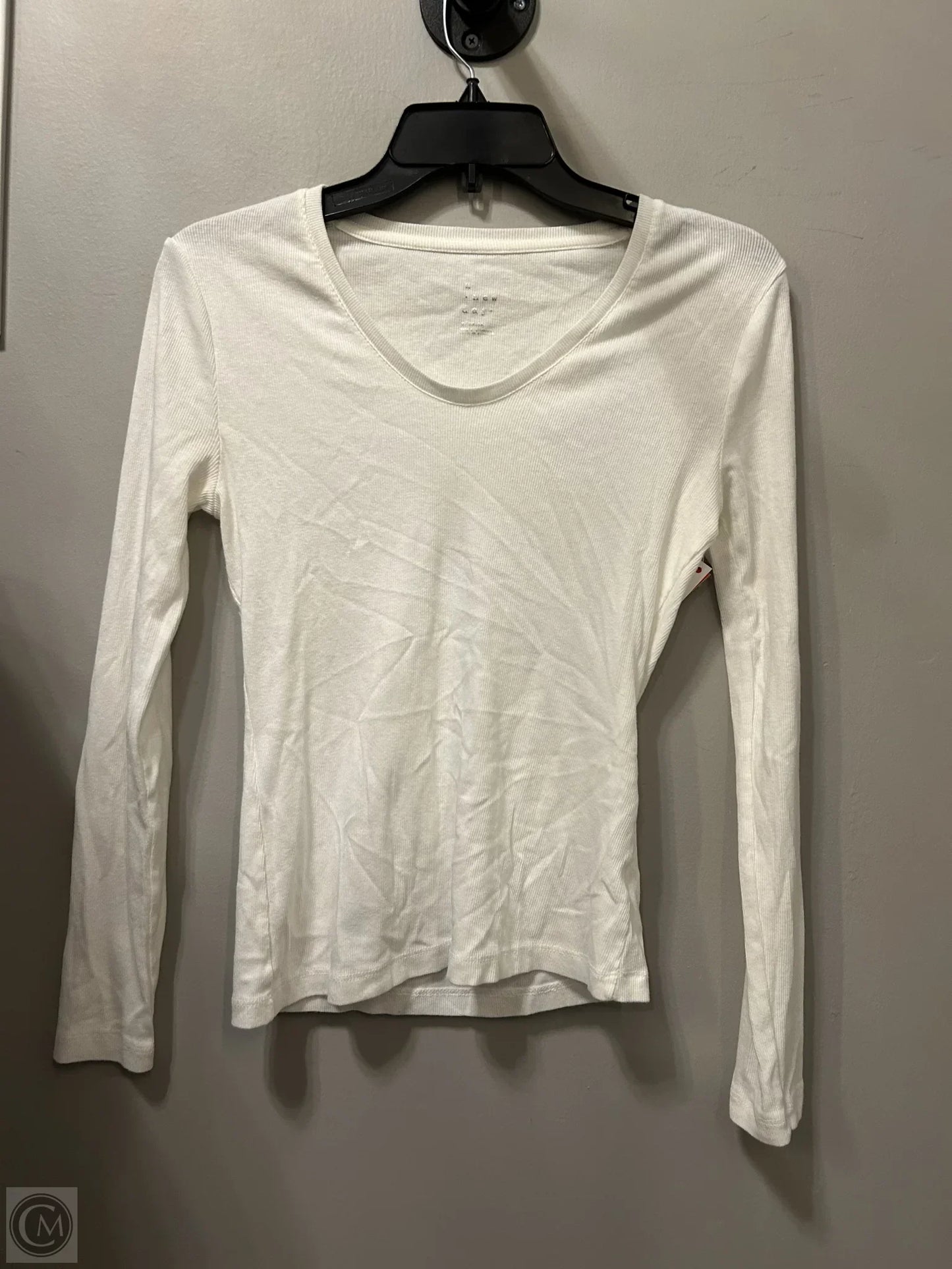 Top Long Sleeve Basic By A New Day In White, Size: Xs