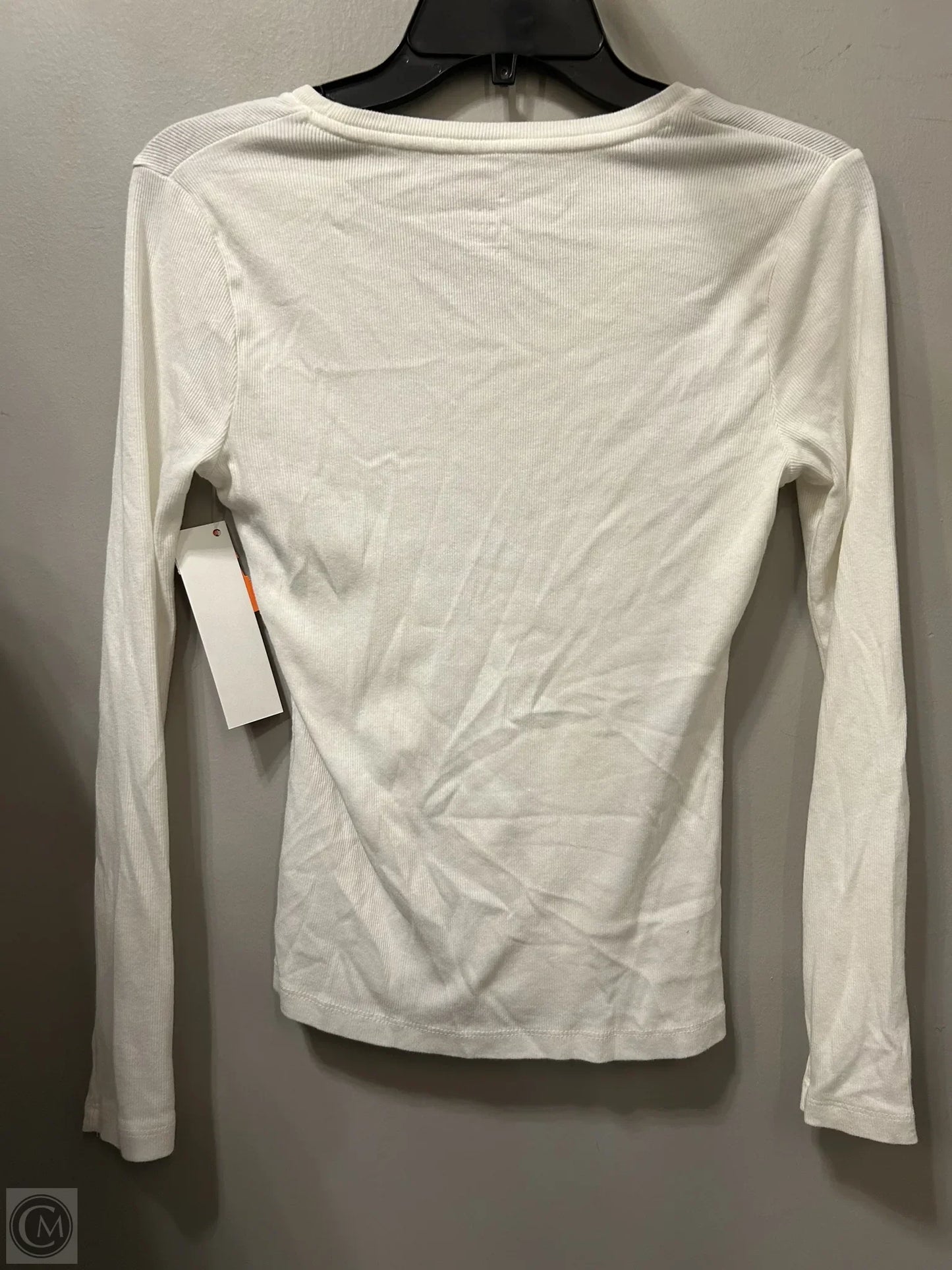 Top Long Sleeve Basic By A New Day In White, Size: Xs