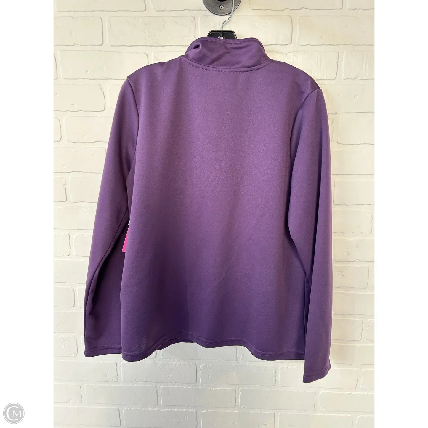 Athletic Top Long Sleeve Collar By VEVO ATHLETIC In Purple, Size: Xl