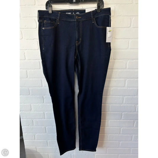 Jeans Skinny By Old Navy In Blue Denim, Size: 14l