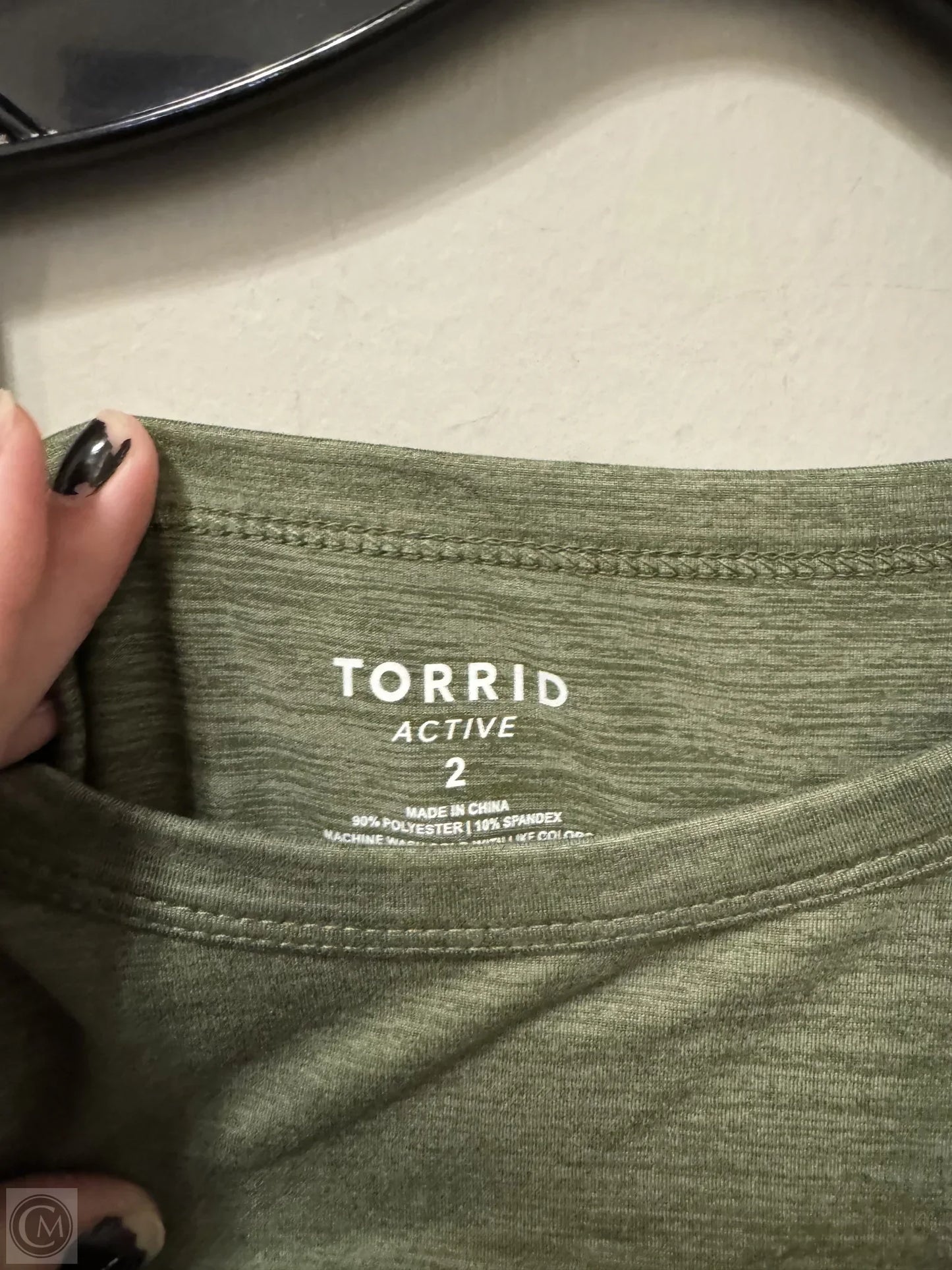 Athletic Top Long Sleeve Crewneck By Torrid In Green, Size: 2x