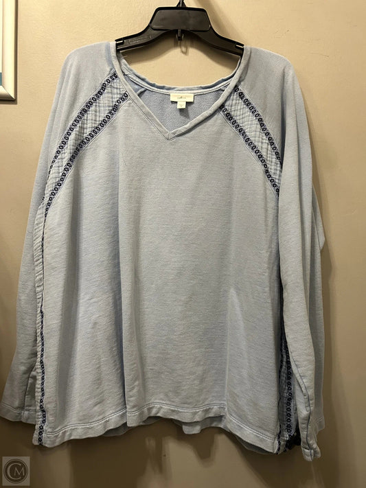 Sweatshirt Crewneck By J. Jill In Blue, Size: 3x